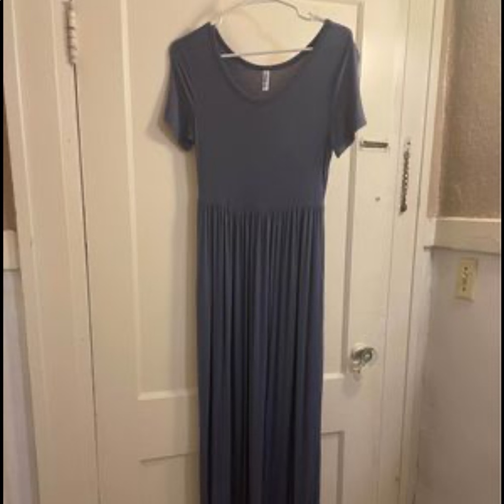 A purple maxi dress. I bought this for an event that I never went to.